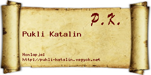 Pukli Katalin névjegykártya