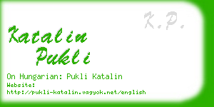 katalin pukli business card